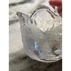 Vintage Walther Glas Mikasa Germany Frosted Votive Candle Holder Christmas Tree